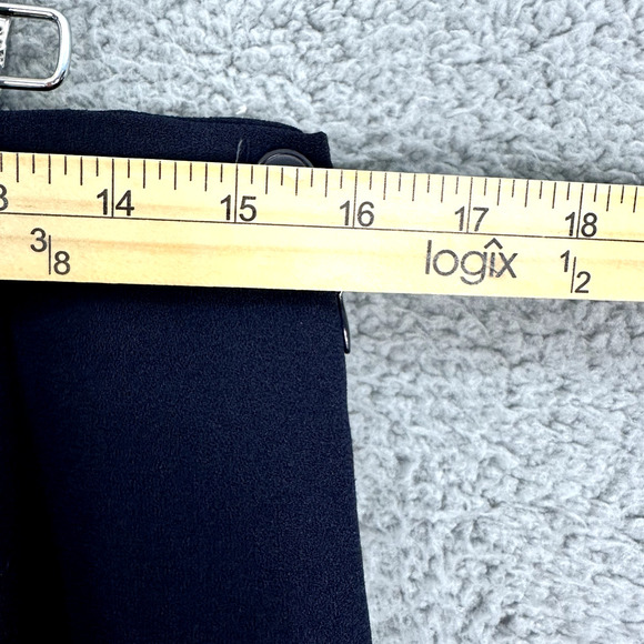 Talbots Pants Womens 14P Blue Pleated Tapered Leg Vintage Nautical Preppy Career - Picture 2 of 7